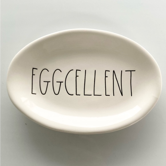 Rae Dunn Eggcellent Trinket Tray or Small Treat Plate - Easter - Picture 3 of 9